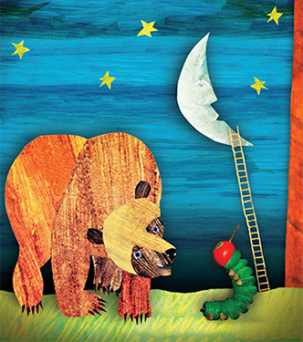 A Brown Bear A Caterpillar & A Moon: 